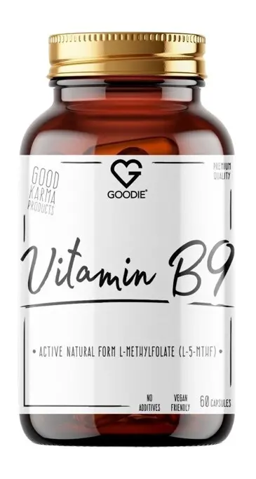 Goodie Vitamín B9 - Aktivní forma L-methylfolát (5-MTHF) 60 kapslí