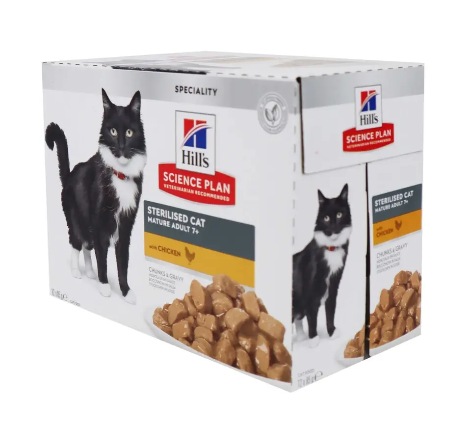 Hill's Feline Science Plan Adult7+ Sterilised Chicken kapsa 12x85g