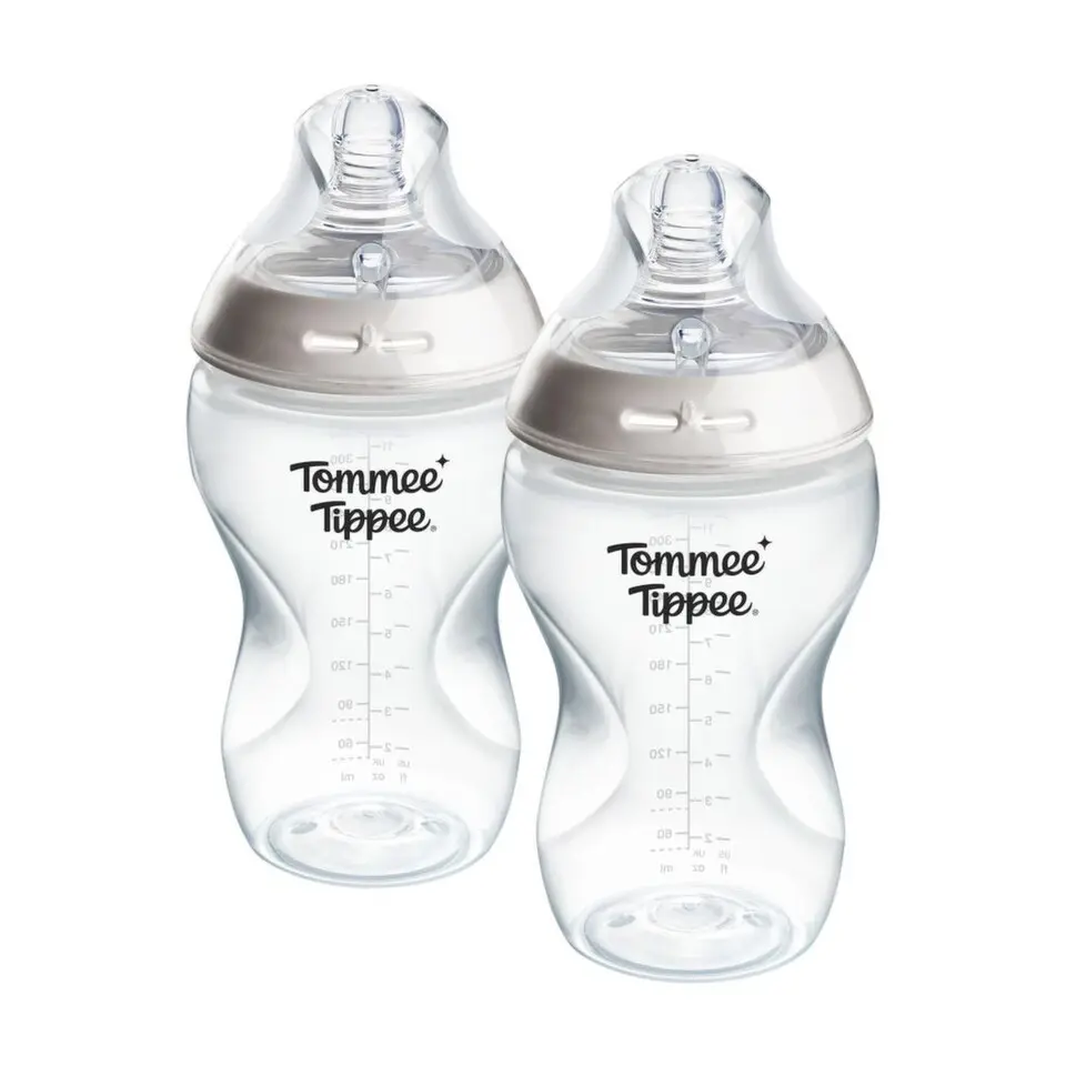 Tommee Tippee Natural Start Samosterilizační Kojenecká Lahev s Anti-Colic savičkou Střední Průtok 340 ml 3m+, 2 ks