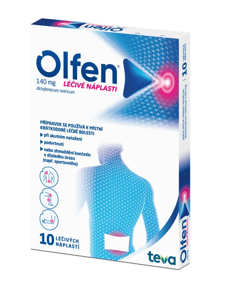 Olfen 140 mg léčivé náplasti drm.emp.med. 10 x 140 mg