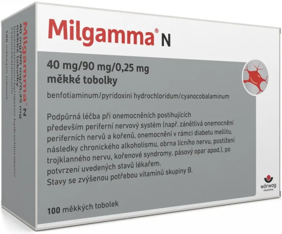 MILGAMMA N 40MG/90MG/0,25MG CPS MOL 100