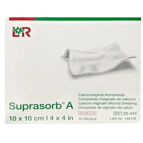 Suprasorb A Krytí kalciumalgin. 10 x 10cm/10 ks