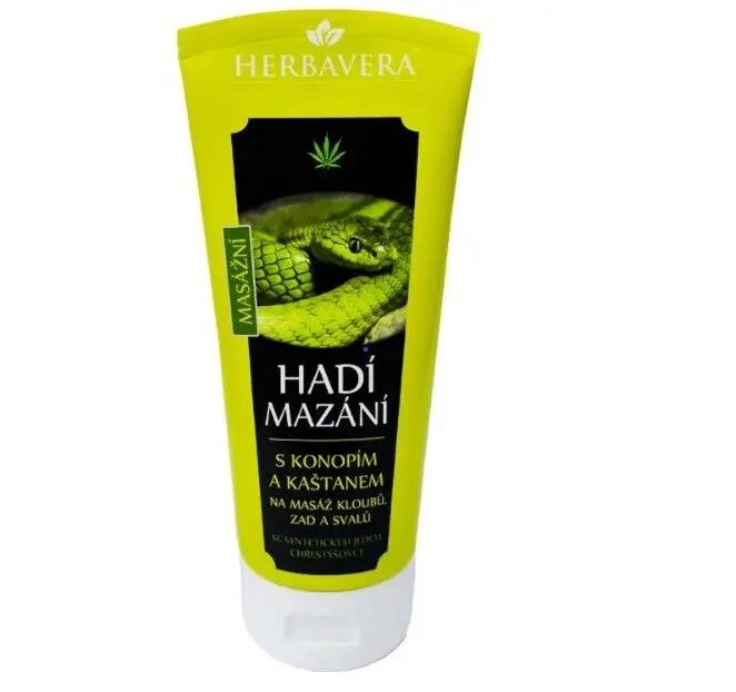 Herbavera Hadí mazání s konopím a kaštanem, 200 ml
