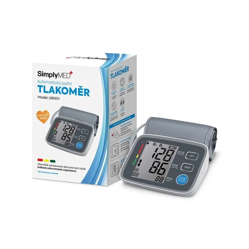 SimplyMed Pažní digitální tlakoměr s adapterem U80EH