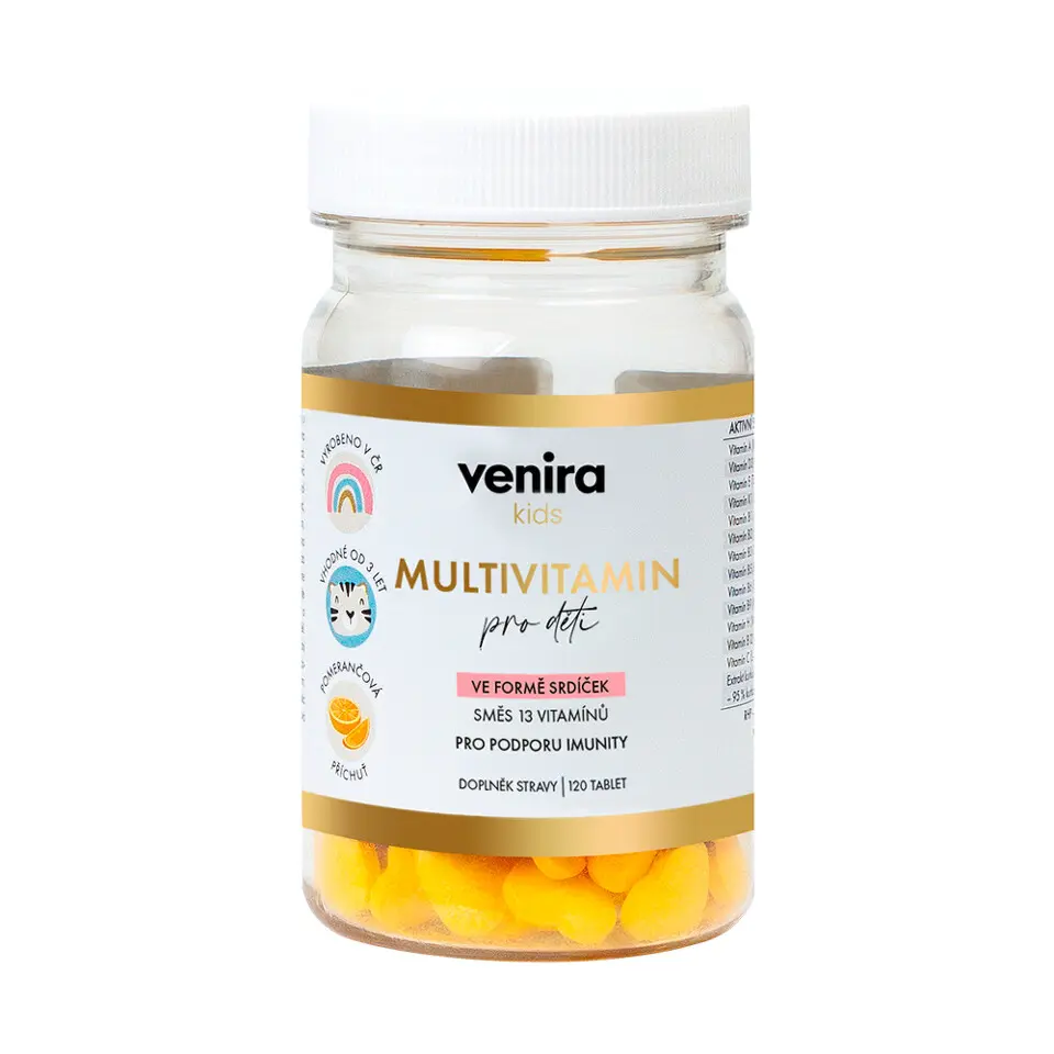 Venira kids Multivitamin pomeranč tbl.120