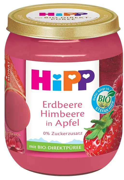 HiPP BIO Superovoce Jablko, jahody a maliny 160 g