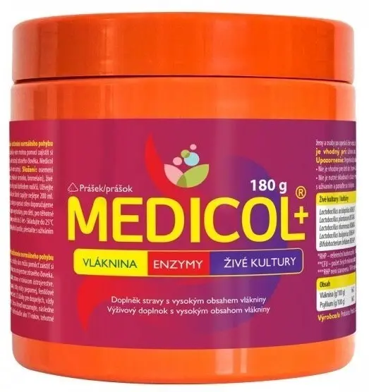 MEDICOL PLUS Vláknina + enzymy + živé kultury 180 g
