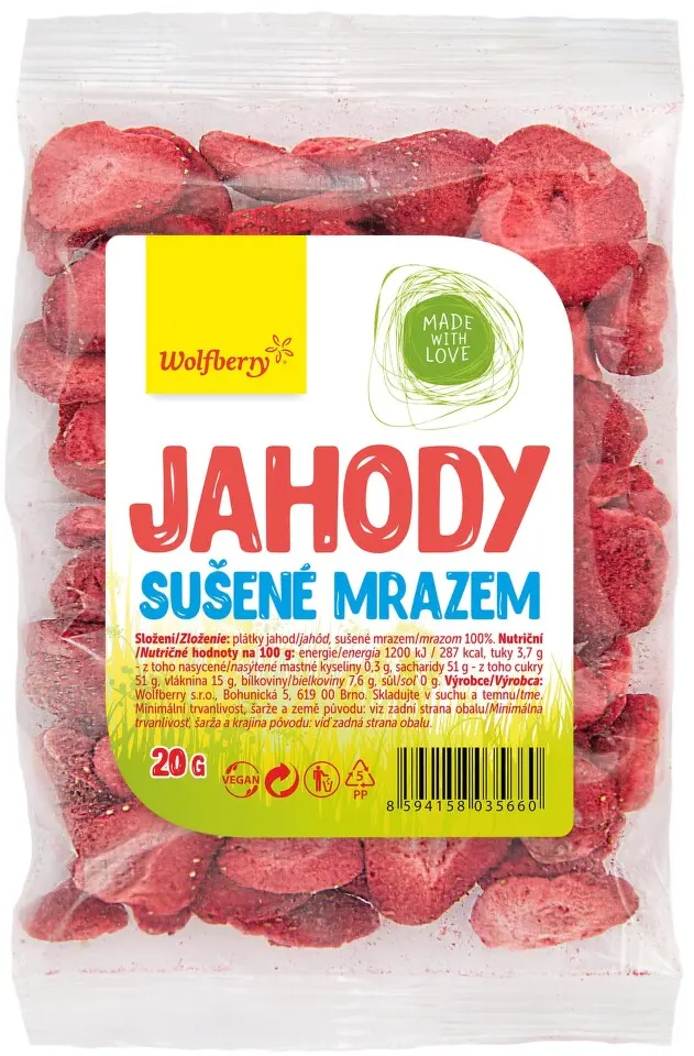 Jahody sušené mrazem 20g Wolfberry