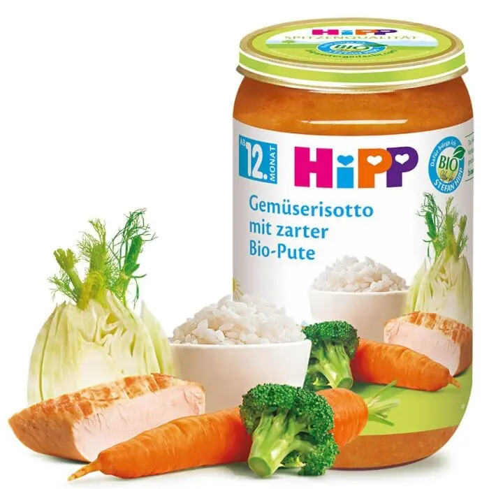 HiPP Zeleninové rizoto s krůtím m.BIO 12m 250g