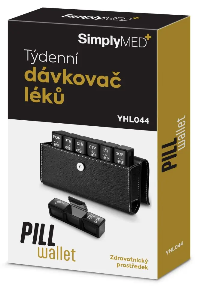 SimplyMed Pill Wallet dávkovač léků týdenní YHL044