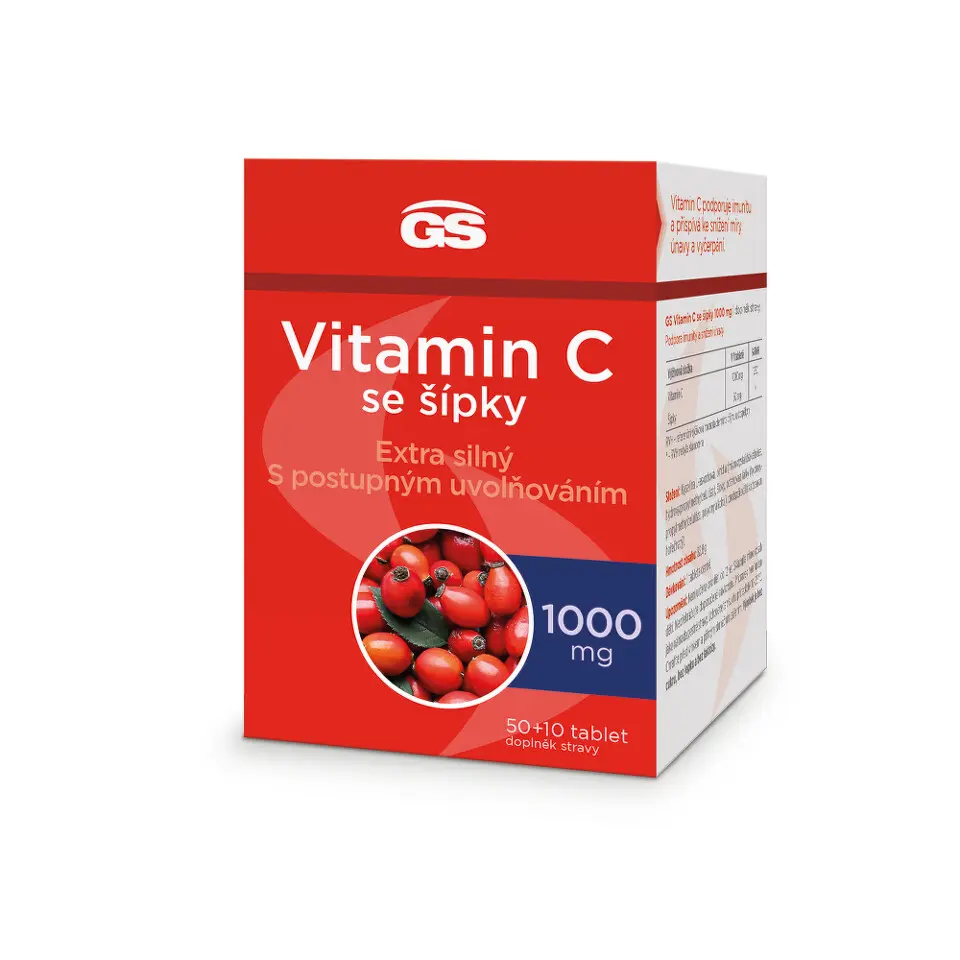 GS Vitamin C 1000 mg se šípky 50 + 10 tablet