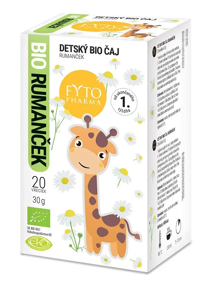 Dětský čaj heřmánek od 1. týdne BIO 20x1,5g Fytopharma