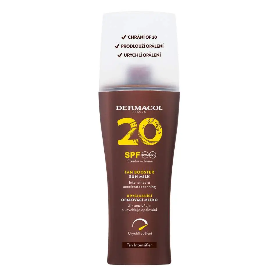 Dermacol Opalovací mléko urychlující SPF20 200ml