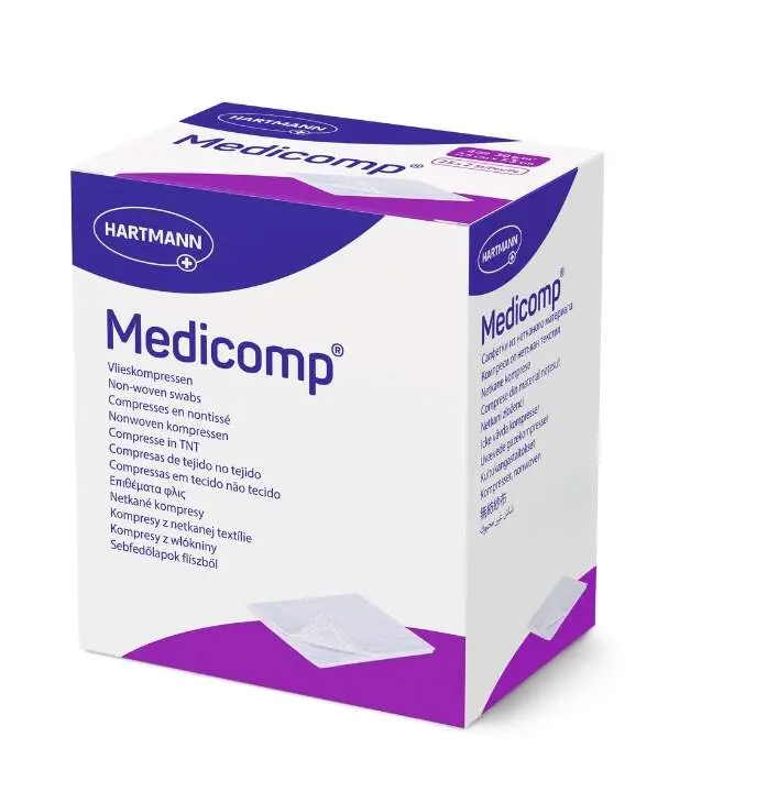 KOMPRESY MEDICOMP STERILNÍ 7,5X7,5CM,NETKANÝ TEXTIL,25X2KS