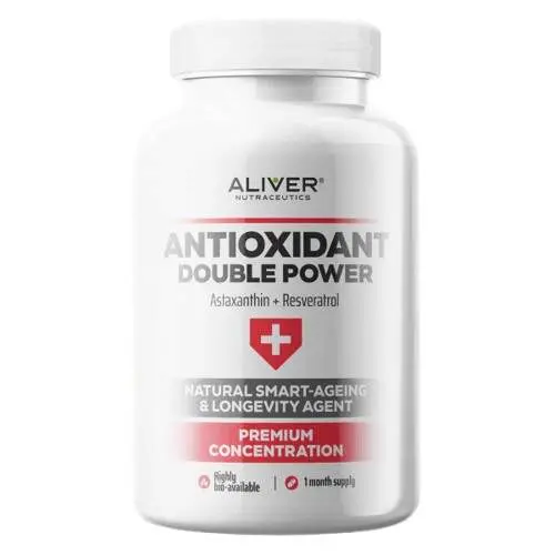 ALIVER Antioxidant Double Power Astaxanthin + Resveratrol cps.60