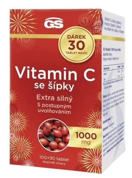 GS Vitamin C 1000mg se šípky tbl.100+30 dárek