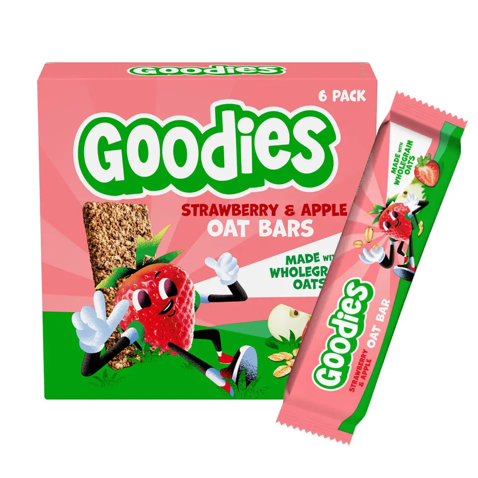 Goodies Ovesná tyčinka jahody a jablko 6 x 23 g