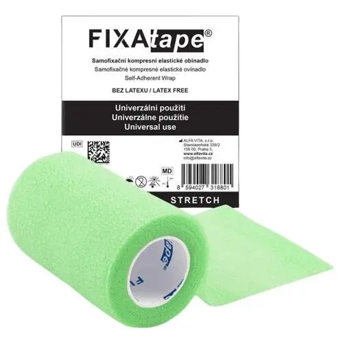 FIXAtape STRETCH samofix.obi.7.5x450cm fluor.green