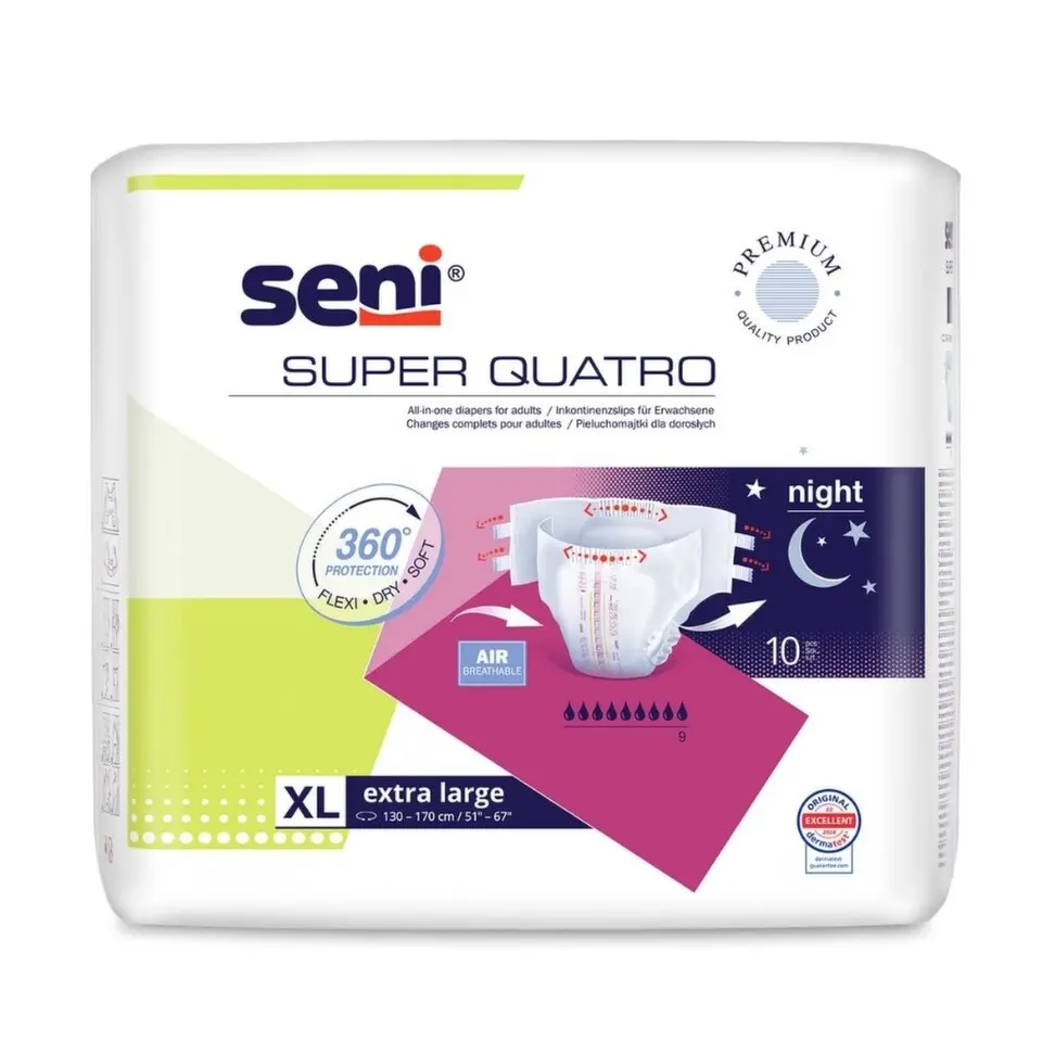 Seni Super Quatro inkon.plen.kalh.s lepítky XL10ks