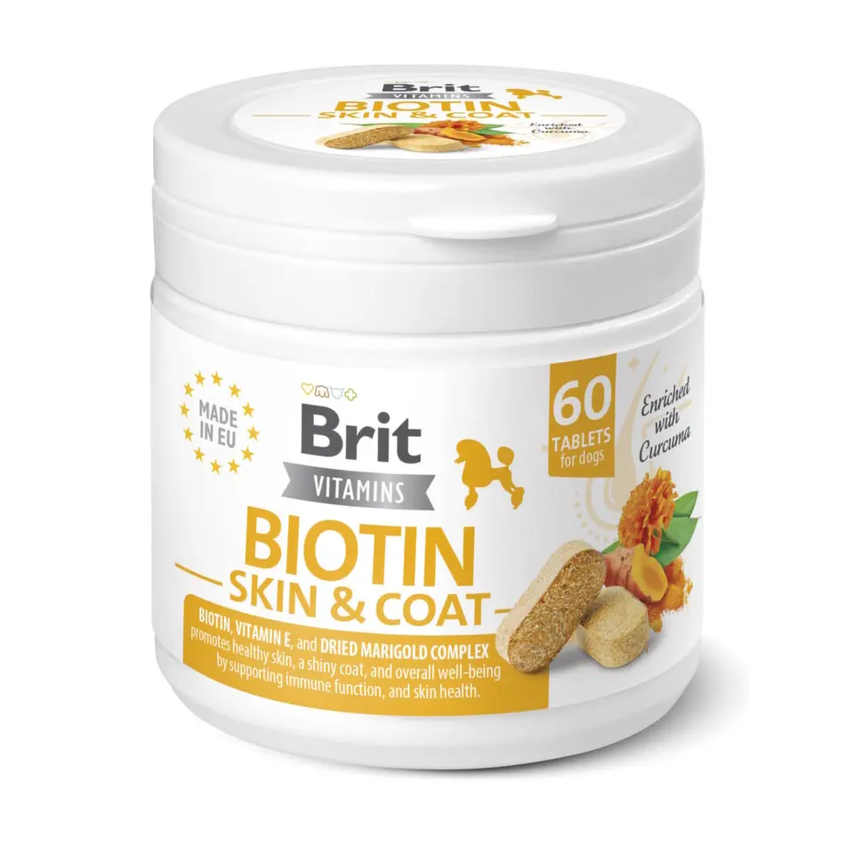 Brit Vitamins Biotin Skin & Coat Care (60 Tablets) 120 g