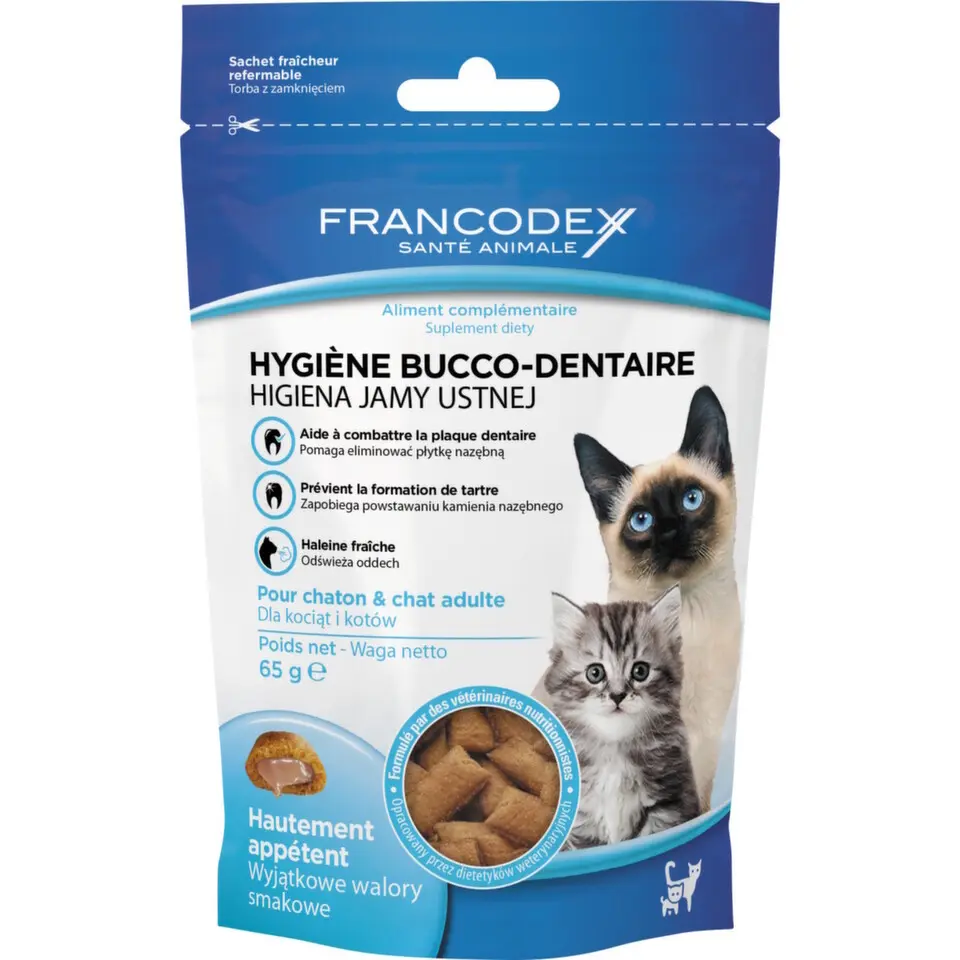 Francodex pochoutka breath dental kočka 65g