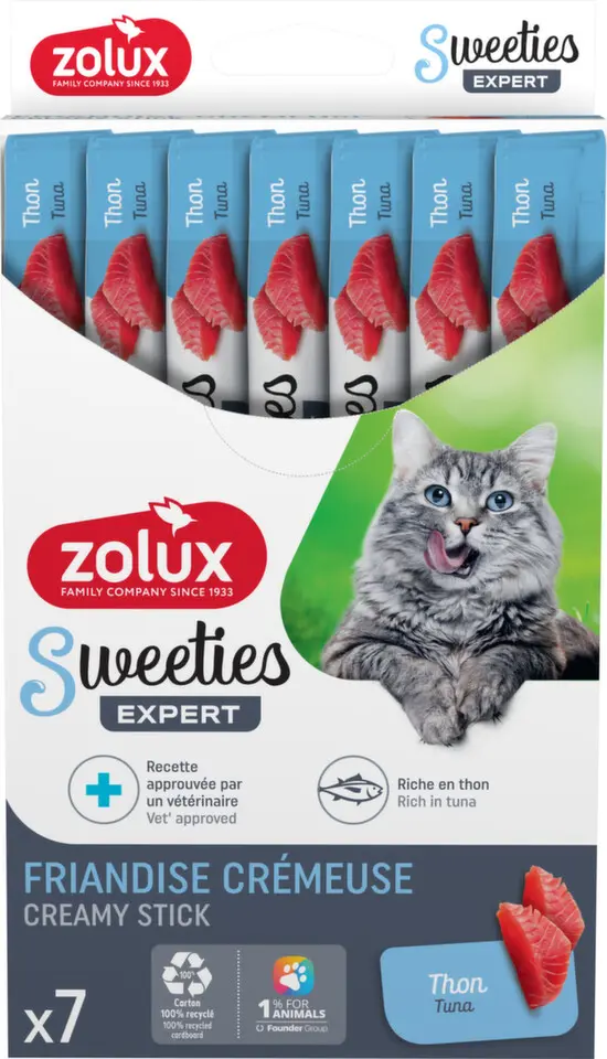 Pochoutka kočka SWEETIES tuňák 7ks Zolux