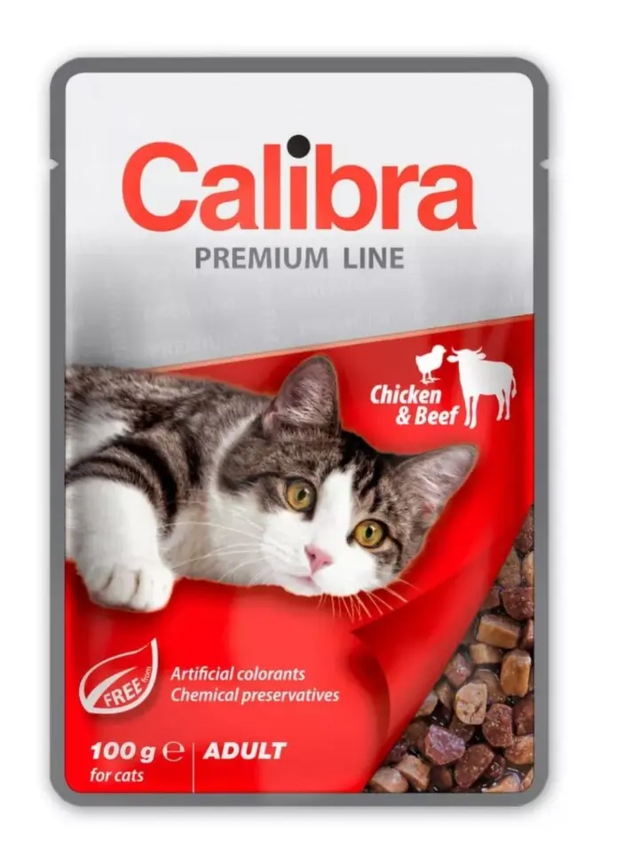 Calibra Cat  Kapsa Premium Adult Chicken & Beef 100g