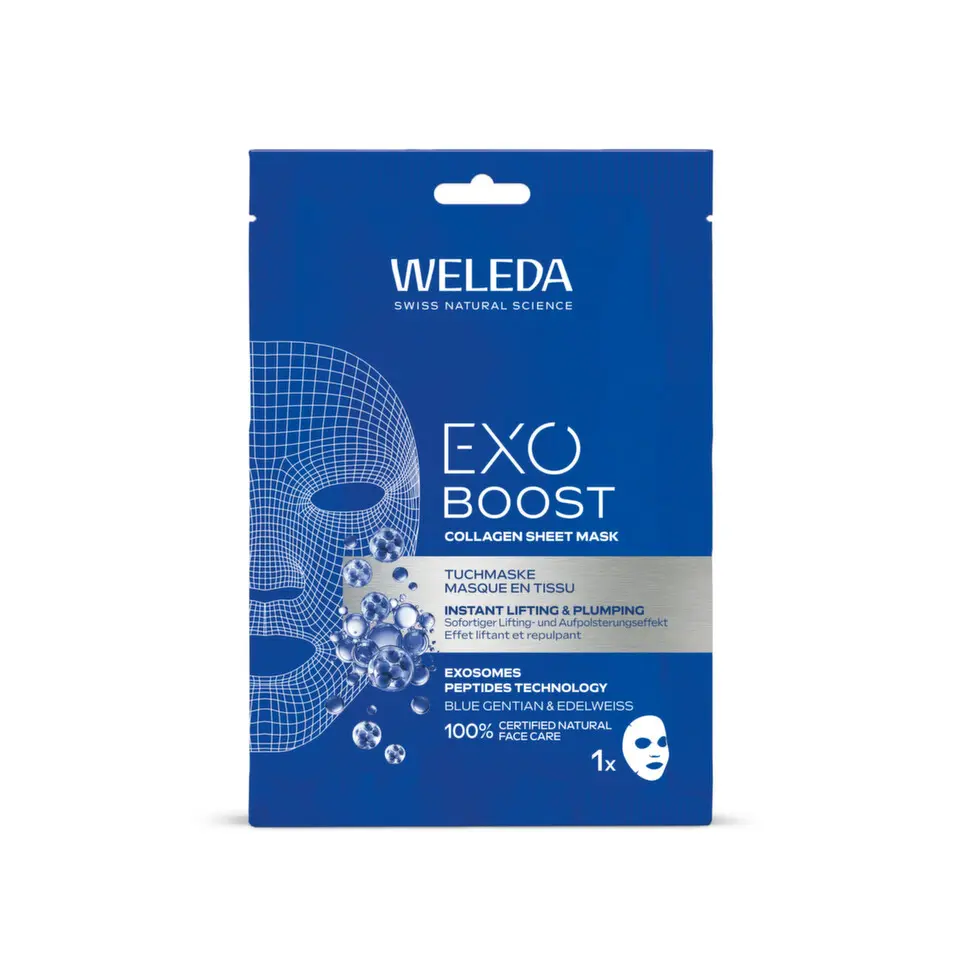 Weleda Exo Boost Kolagénová pleťová maska Modrý hořec a protěž alpská 20 ml