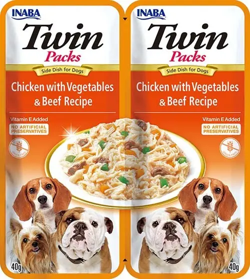 Churu Dog Twin Packs Chick & Veg.&beef In Broth 80g