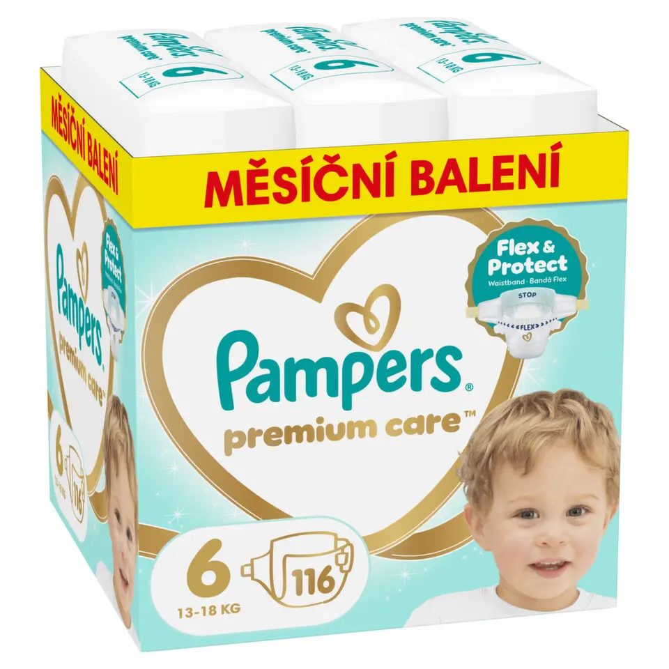 Pampers Pleny Premium Care, 13–18 kg, vel. 6 116 ks