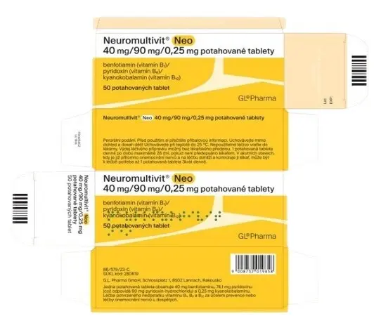 NEUROMULTIVIT NEO 40MG/90MG/0,25MG TBL FLM 50