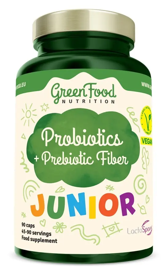 GreenFood Junior Probiotics+Prebiotic Fiber cps.90