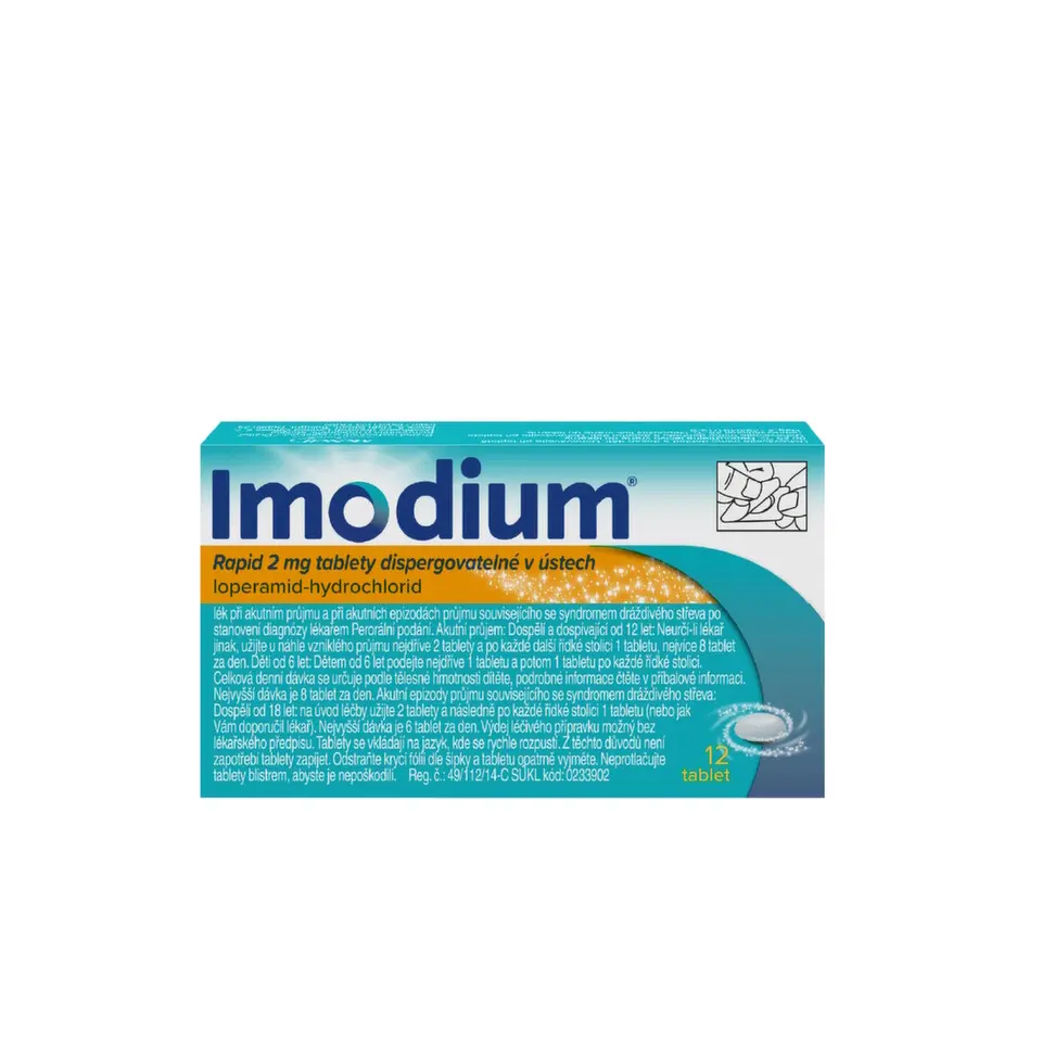Imodium Rapid 2mg 12 dispergovatelných tablet