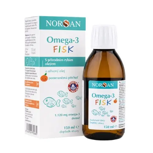 Norsan Omega-3 FISK Olej pomerančová příchuť 150ml