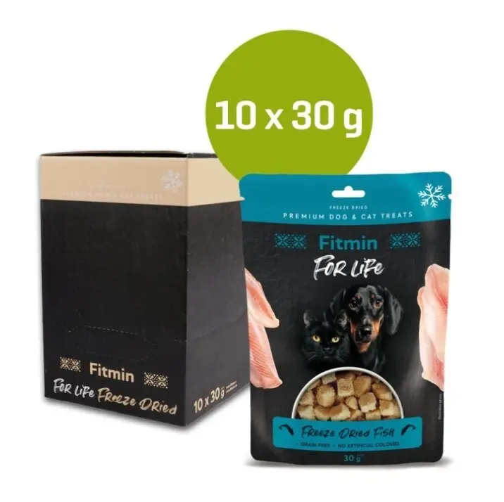 Fitmin FL dog, cat pochoutka Mrazem sušené rybí 10× 30 g