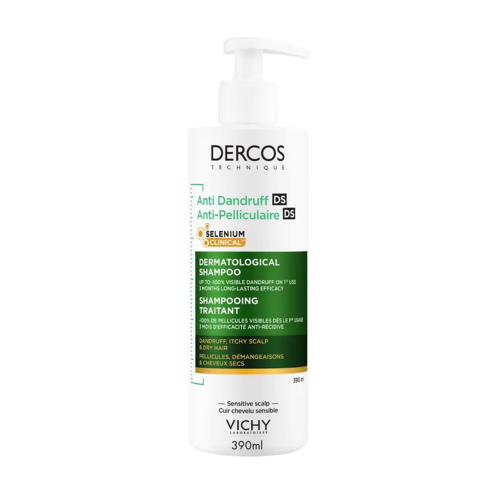 VICHY DERCOS DS Šampon lupy suché vlasy 390ml