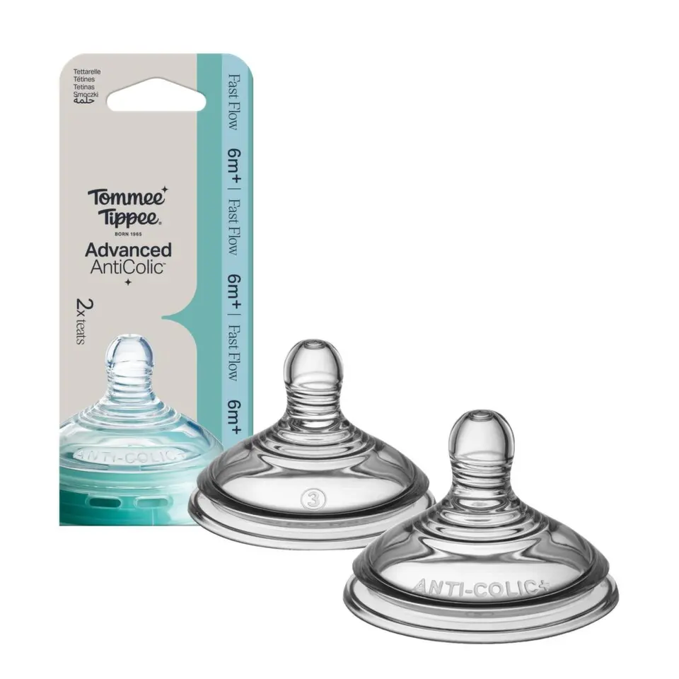 TOMMEE TIPPEE Advanced anti-colic savička rychlý průtok 6m+ 2 kusy
