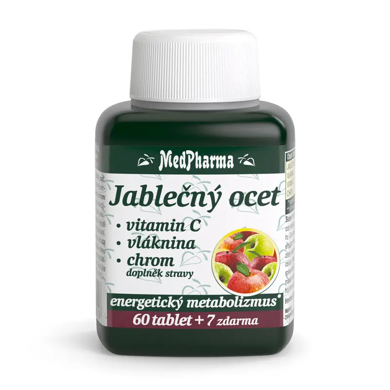 MedPharma Jablečný ocet Vitamín C vláknina chrom 107 tablet