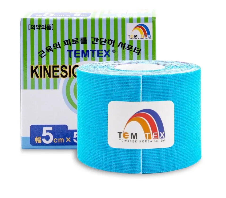 TEMTEX Kinesiology tape modrá 5cmx5m
