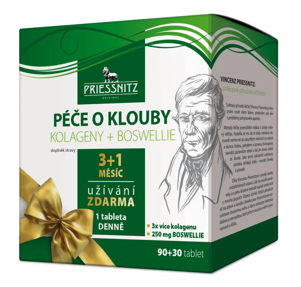 Priessnitz Kolag+Boswellie péče o klouby tbl.90+30