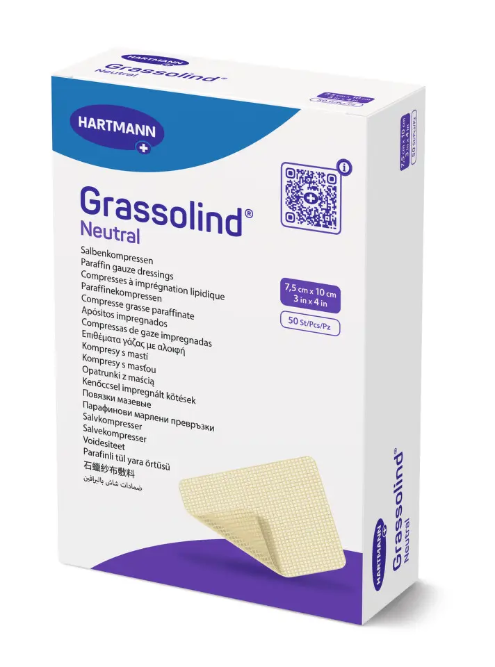 GRASSOLIND Neutral kompres sterilní 7,5 x 10 cm 50 kusů