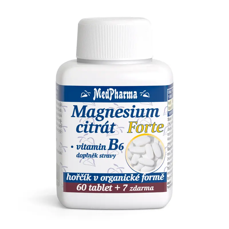 MedPharma Magnesium citrát Forte + vitamín B6 - 67 tablet