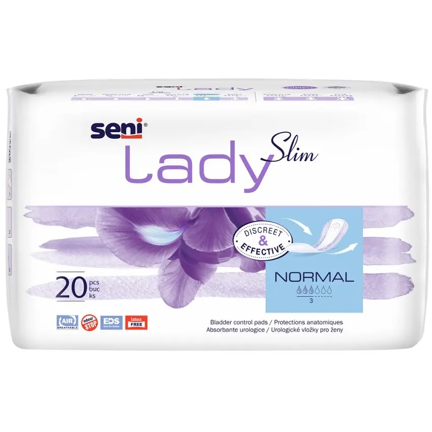 SENI LADY SLIM NORMAL inkontinenční vložky pro ženy, 20 ks, 10,5 x 24,5