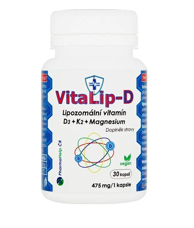 VITALIP-D Lipozomální vitamín D3 + K2 + Mg 30 kapslí