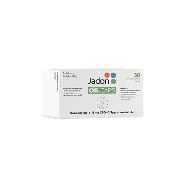 Cheveki Jadon oil caps CBD kapsle s konopným olejem s 15 mg CBD a vitamínem B12 30 kapslí