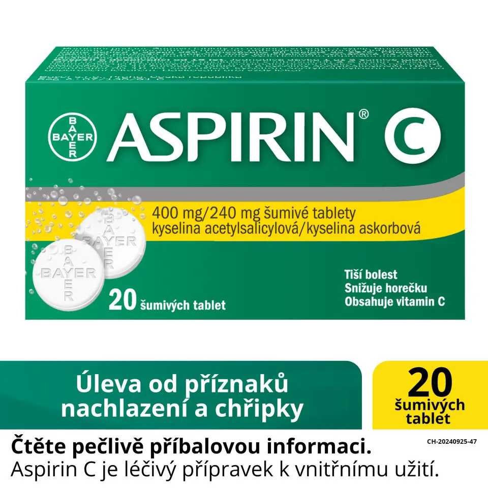 ASPIRIN C 400MG/240MG TBL EFF 20