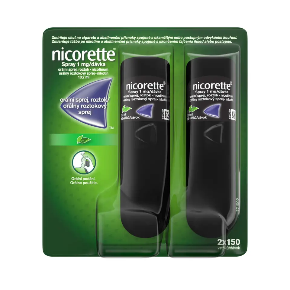 NICORETTE SPRAY 1MG/DÁV ORM SPR SOL 2X13,2ML