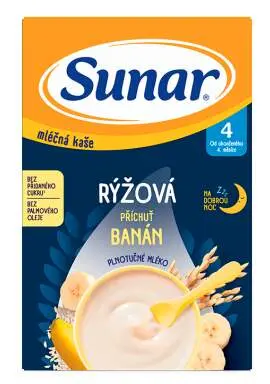 Sunar Mléčná krupicová kaše banánová 210 g