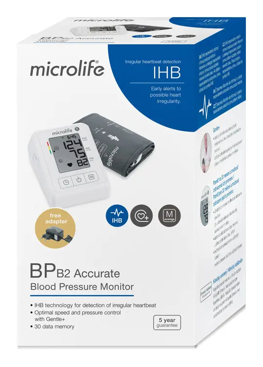 Microlife Tlakoměr BP B2 digitální autom.+adaptér