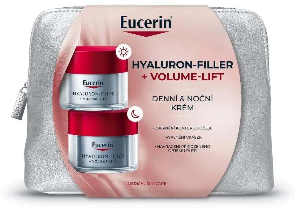 EUCERIN Hyaluron-Filler + Volume Lift Denní krém 50 ml a Noční krém 50 ml Dárkové balení